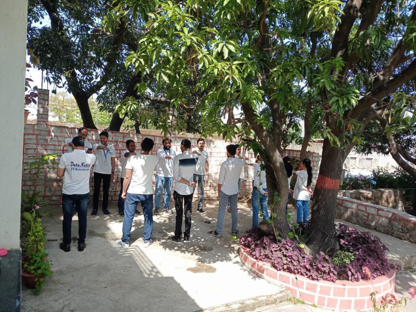 Team discussions in the fresh outdoors — where ideas grow and collaboration thrives.